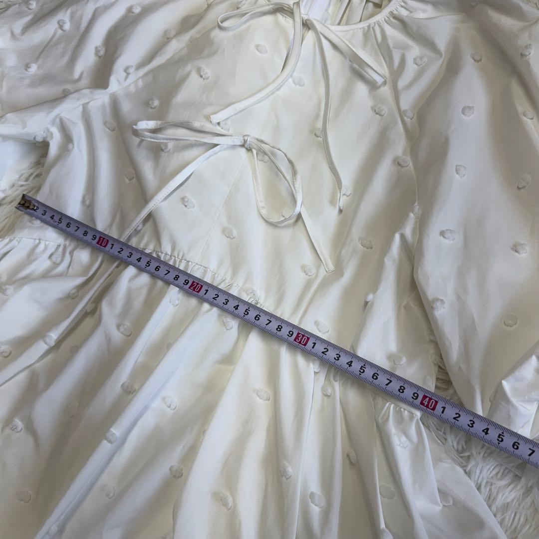 2023SS Maison sono ポンポンジャガードリボンブラウス