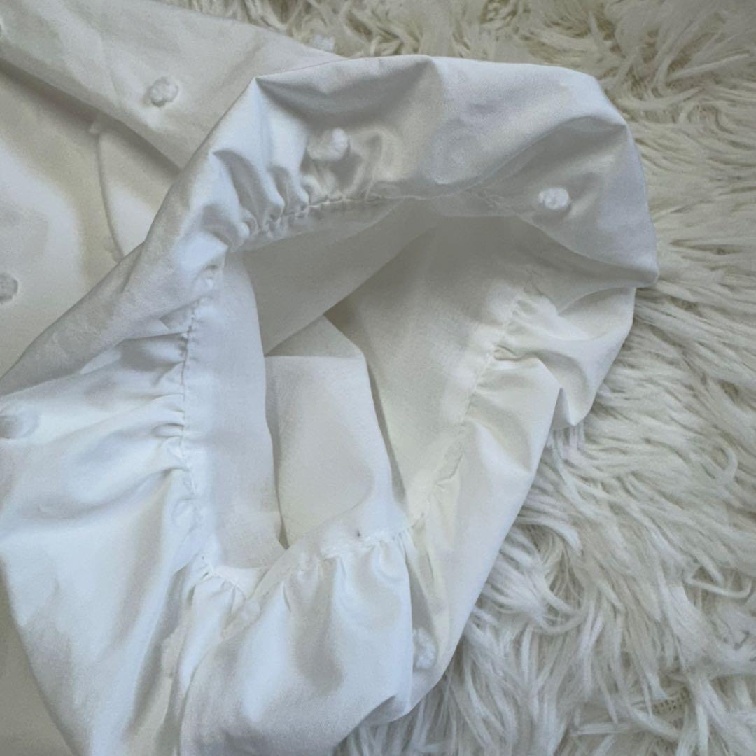 2023SS Maison sono ポンポンジャガードリボンブラウス