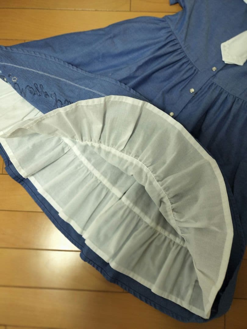 メゾピアノ 星座刺繍 セーラーワンピース 130