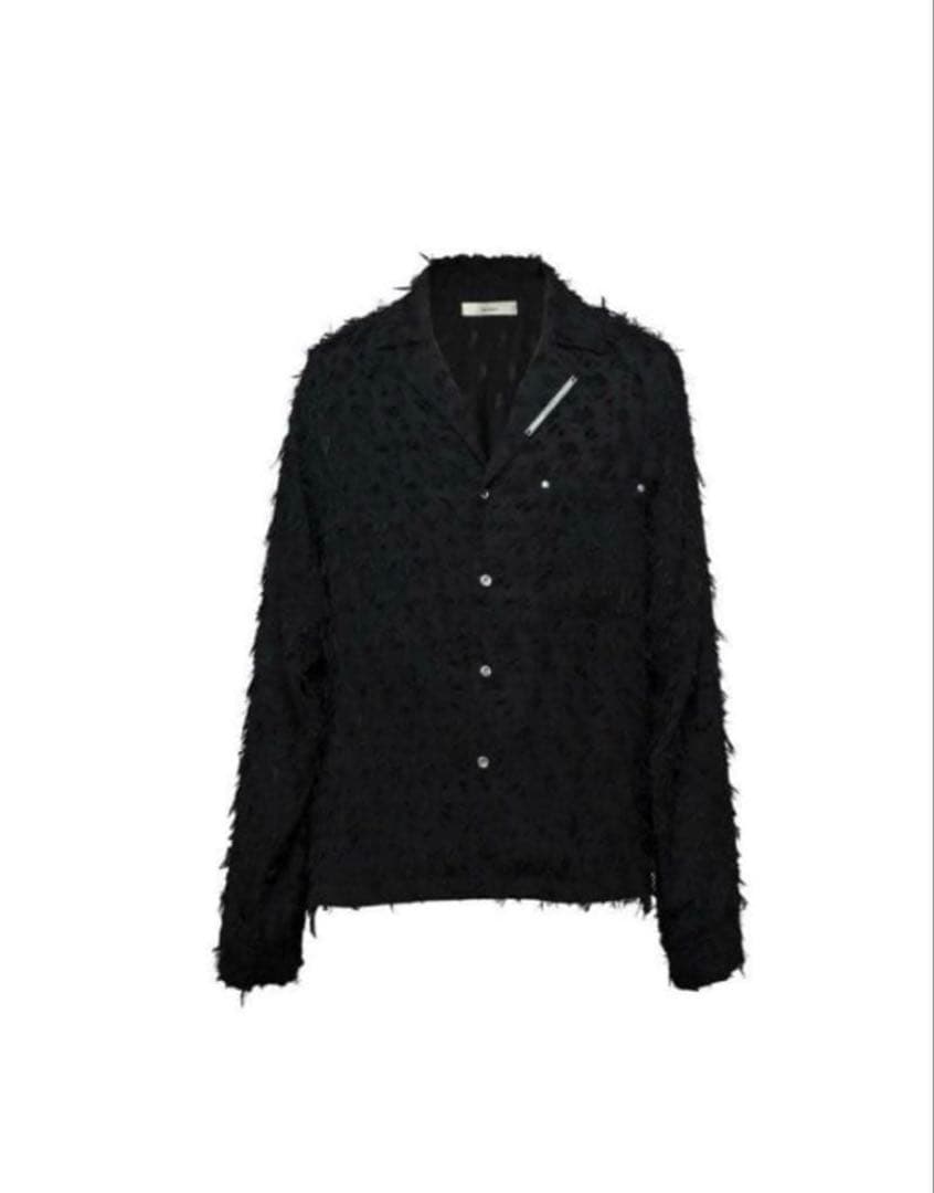 トップス jentlouis Fringe Open-Collar Shirt