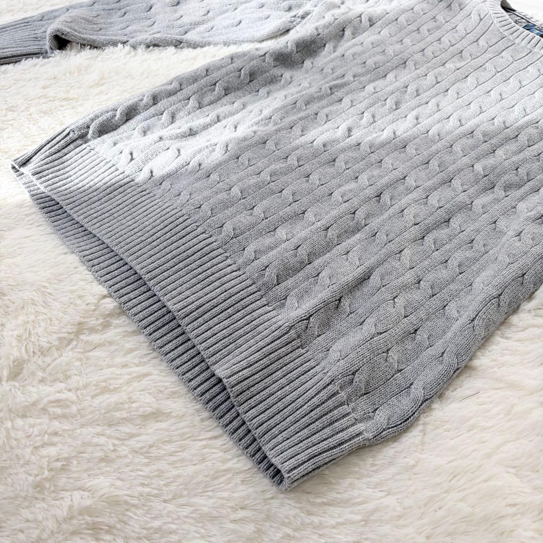 【限定SALE2日間】ポロラルフローレン ケーブルニットグレー