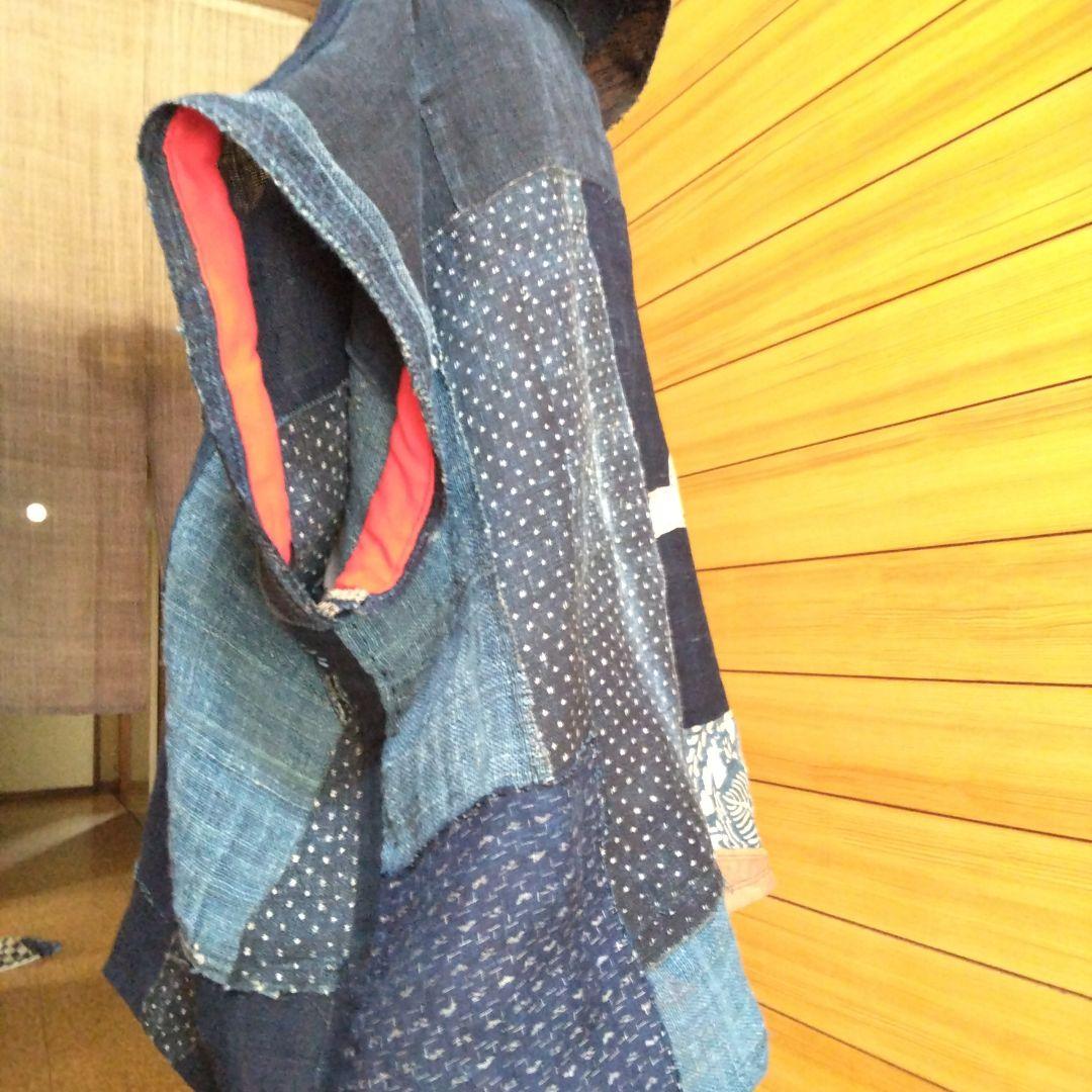 麻、半袖、衿つきジャケット