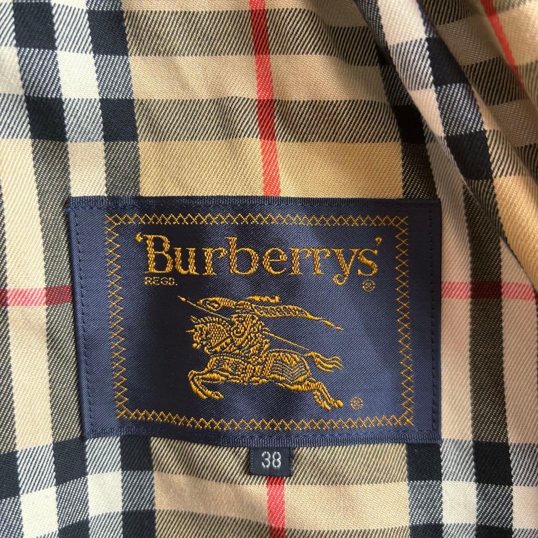 希少♪Burberry バーバリー ヴィンテージ フーデットコート ネイビー