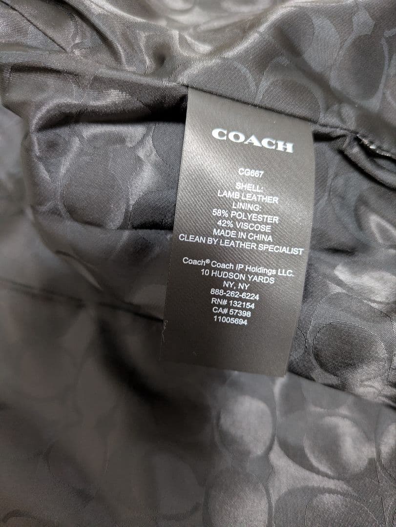 新品未使用☆COACH ブラックレザージャケット