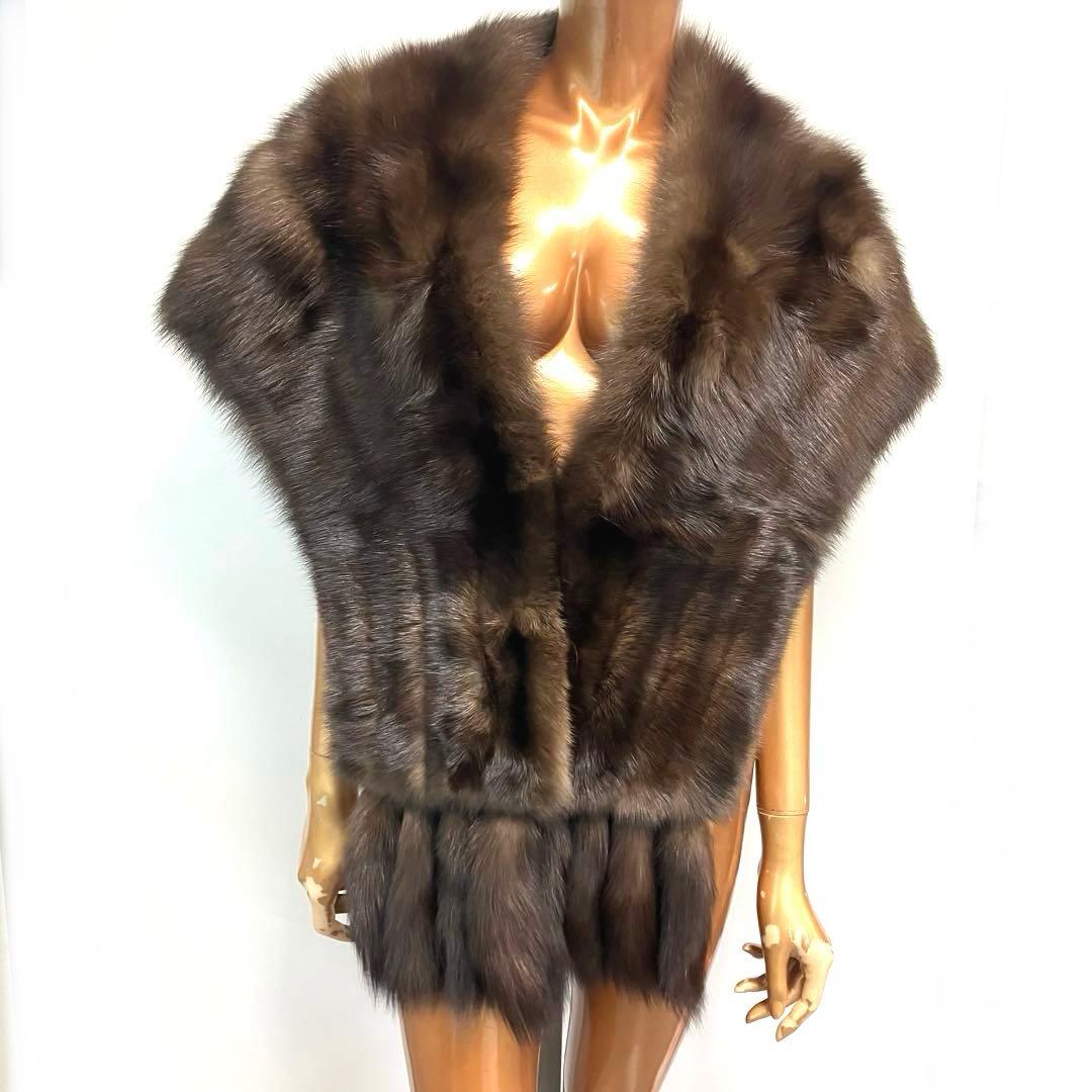 最高級☆ロシアンセーブル☆ショール☆SOBOL☆ソボル☆ファー☆ブラウン！