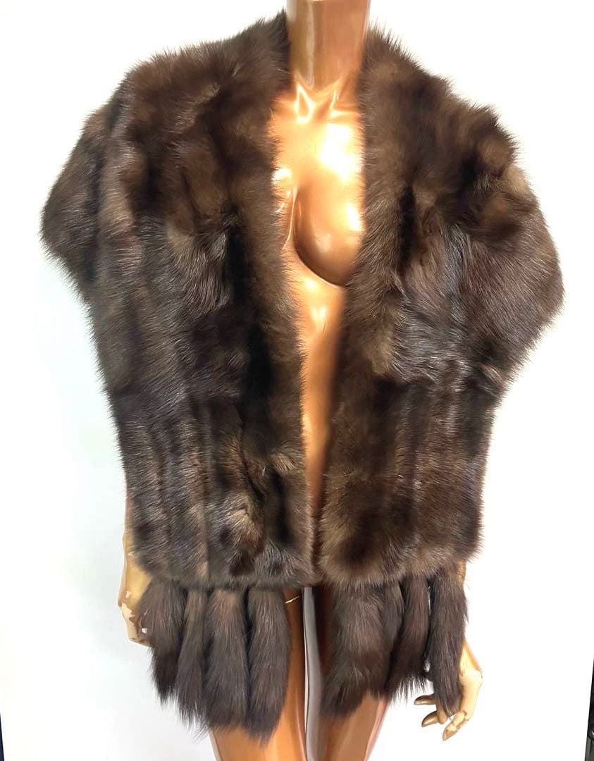 最高級☆ロシアンセーブル☆ショール☆SOBOL☆ソボル☆ファー☆ブラウン！