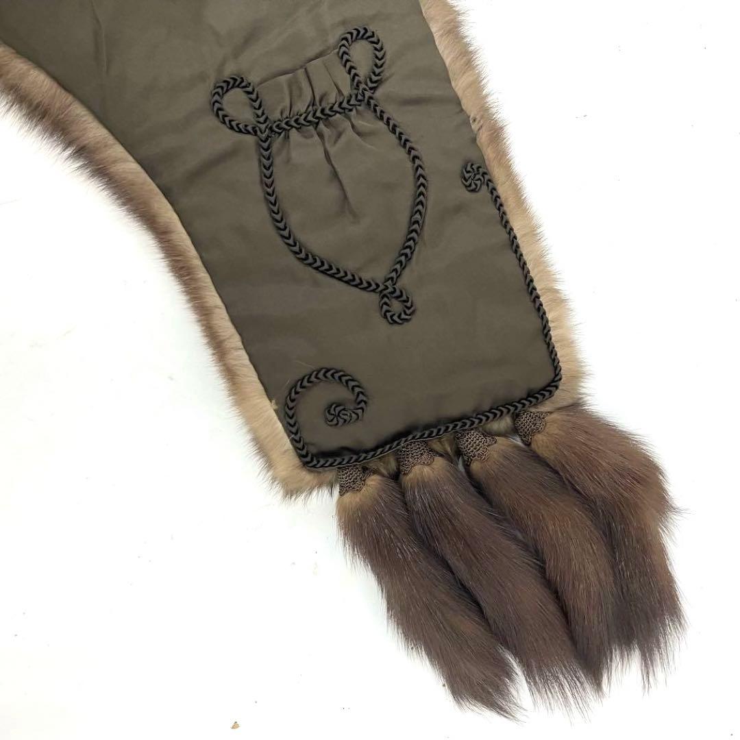 最高級☆ロシアンセーブル☆ショール☆SOBOL☆ソボル☆ファー☆ブラウン！