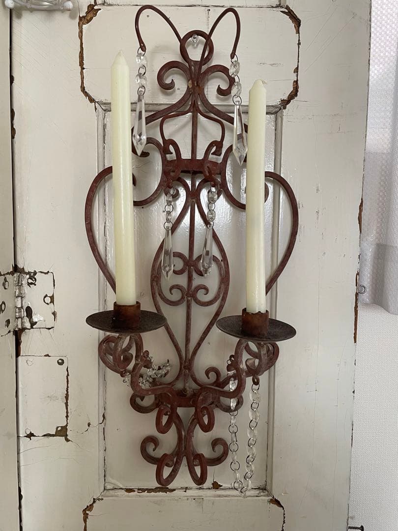 壁掛け インテリア 燭台 アンティーク調 キャンドルスタンド