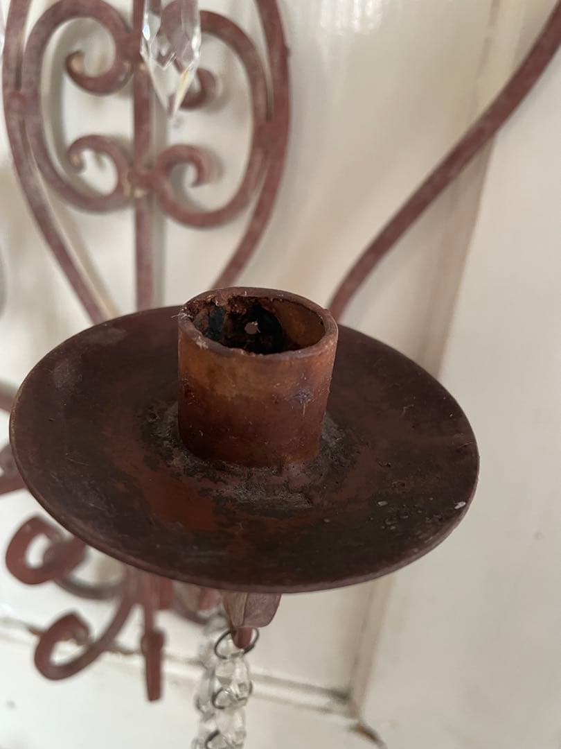 壁掛け インテリア 燭台 アンティーク調 キャンドルスタンド