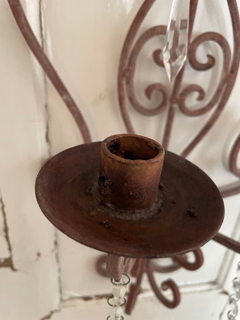 壁掛け インテリア 燭台 アンティーク調 キャンドルスタンド