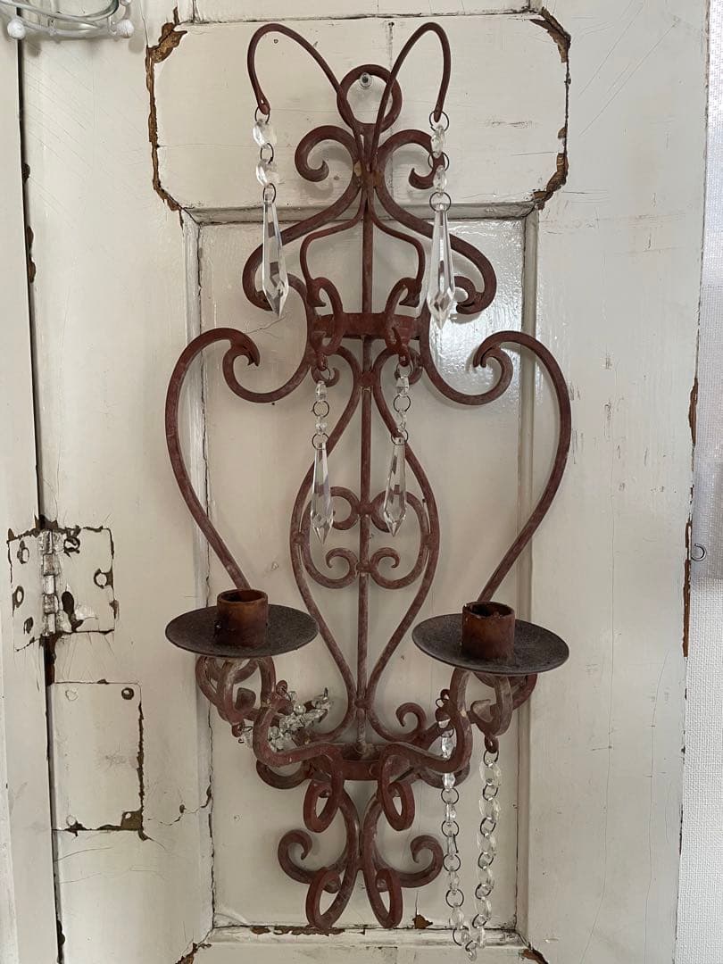 壁掛け インテリア 燭台 アンティーク調 キャンドルスタンド