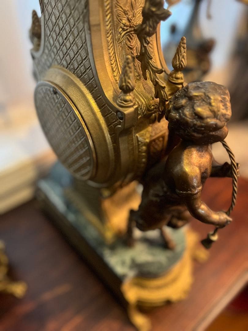 イタリア製 Imperial 置き時計 燭台セット　アンティーク