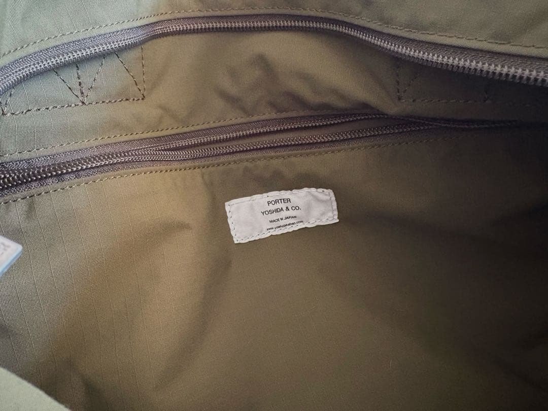 吉田カバン　PORTER　ポーター　フレーム　トートバッグ オリーブ色 2way