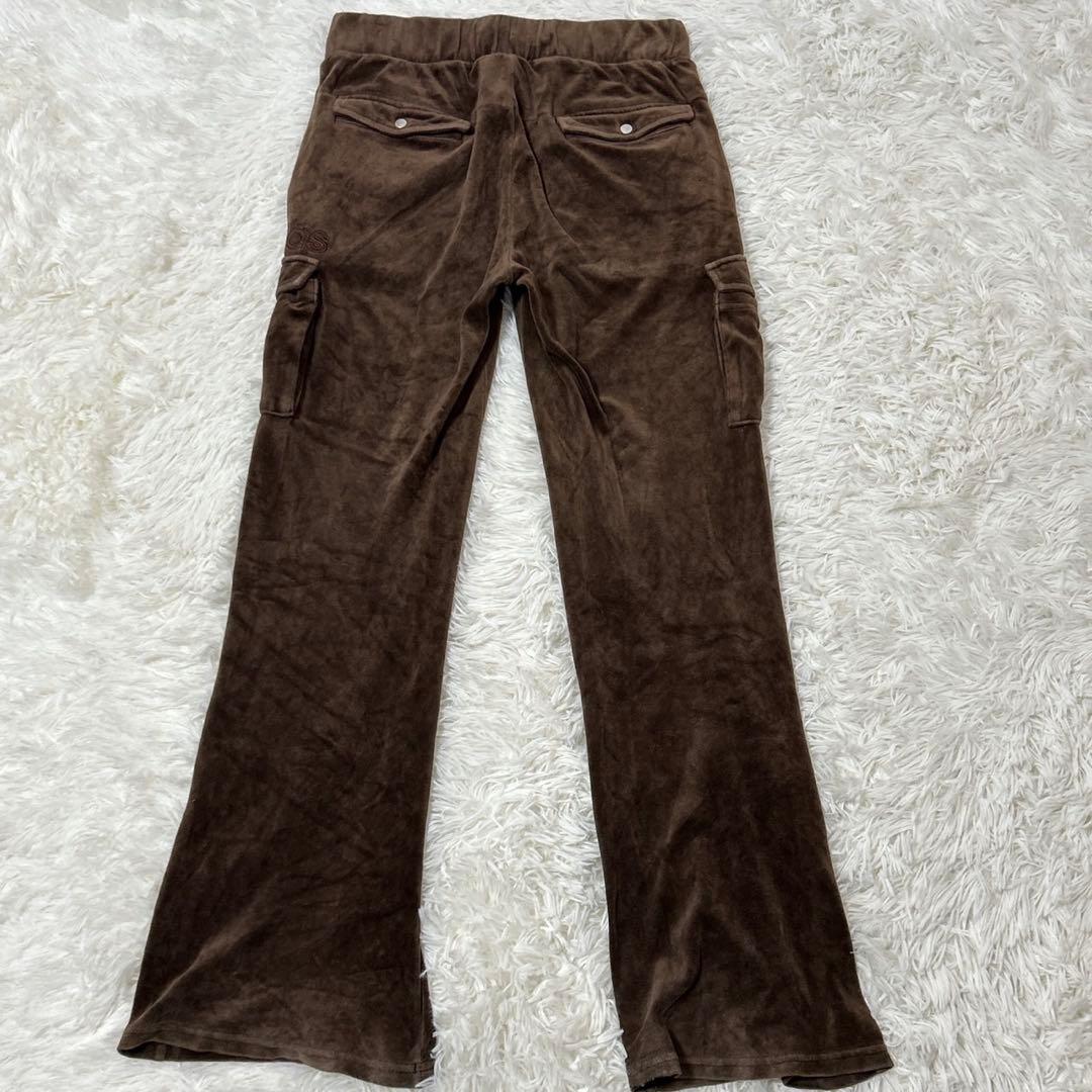 【T80】adidas ジャージ　ベロア　ブラウン セットアップ