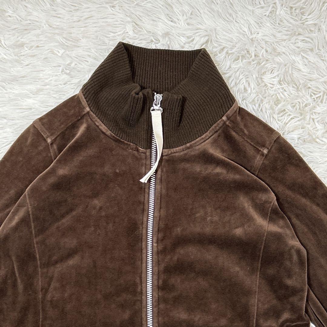 【T80】adidas ジャージ　ベロア　ブラウン セットアップ