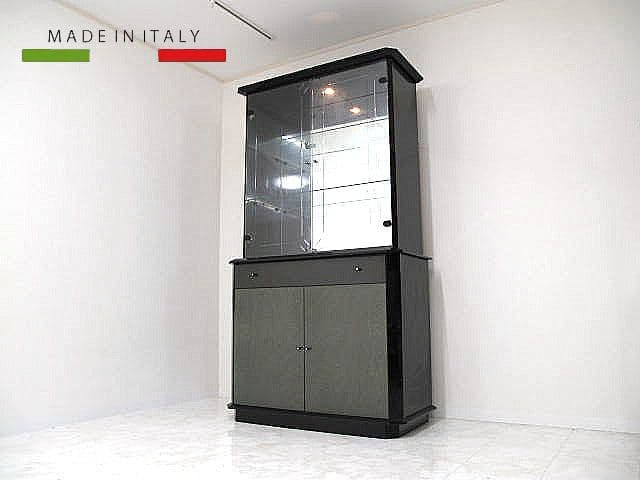 美品　イタリア CAMEL 照明付きキュリオケース 　　飾り棚　リビングボード