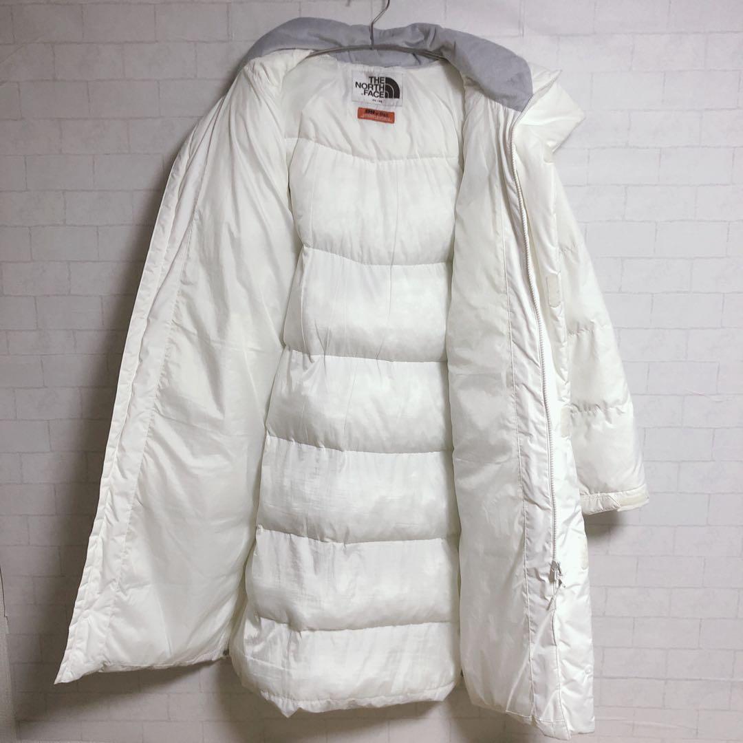 韓国限定 ノースフェイス ロングダウンコート XS 白 S-2