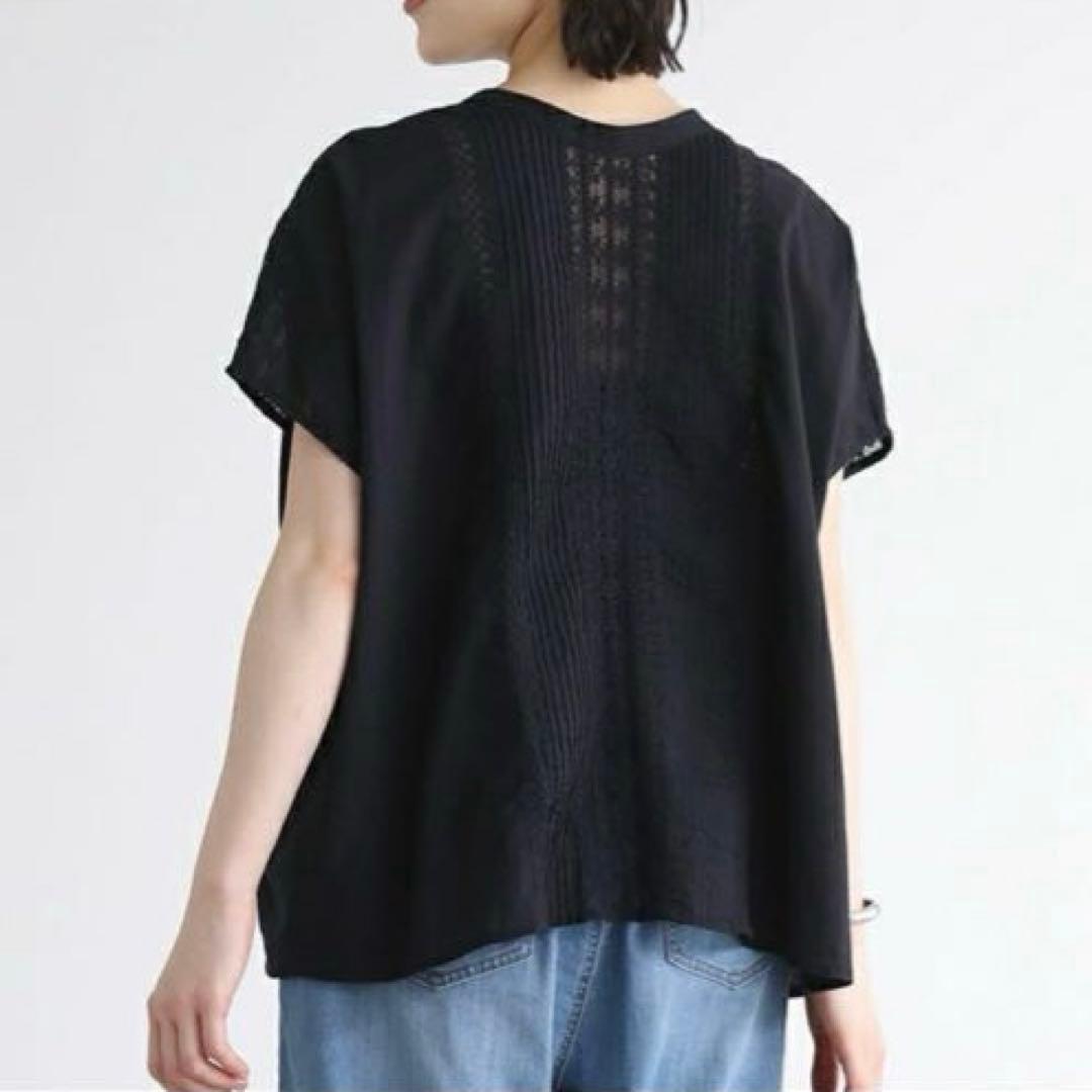 【美品】BEARDSLEY　ビアズリー　リバーレース２WAYブラウス　半袖