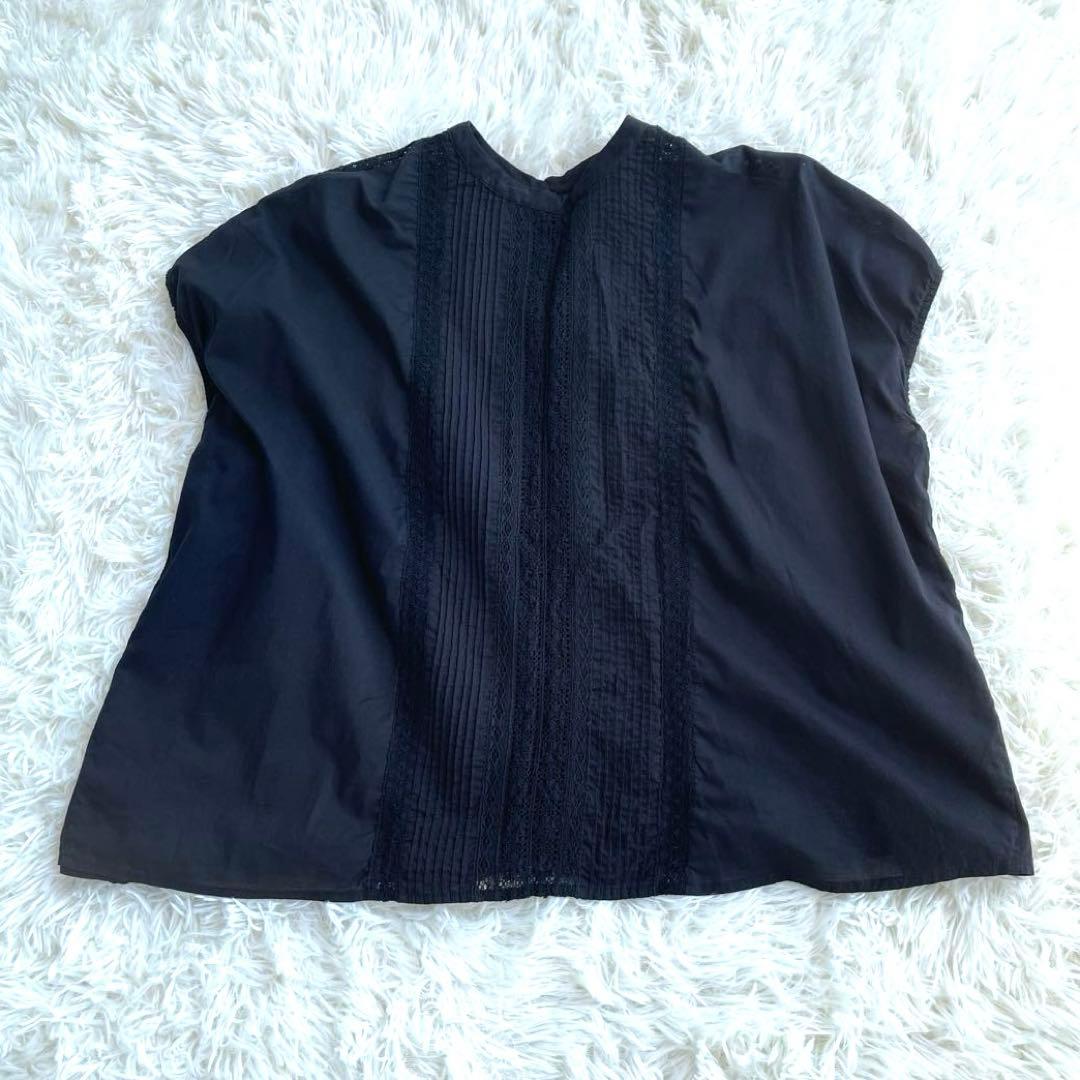 【美品】BEARDSLEY　ビアズリー　リバーレース２WAYブラウス　半袖