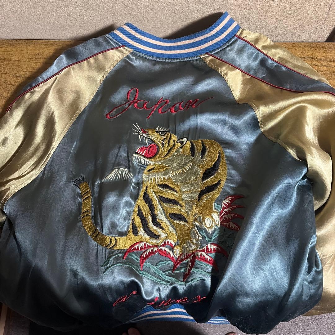 avirex虎刺繍 サテン スカジャン 希少