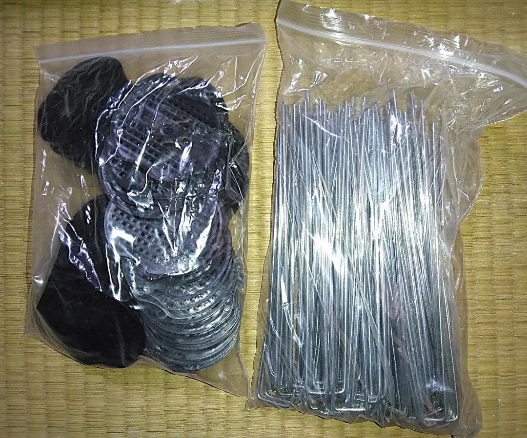 防草シート　2m×100　農用シート　除草シート　雑草防止　固定ピン付き