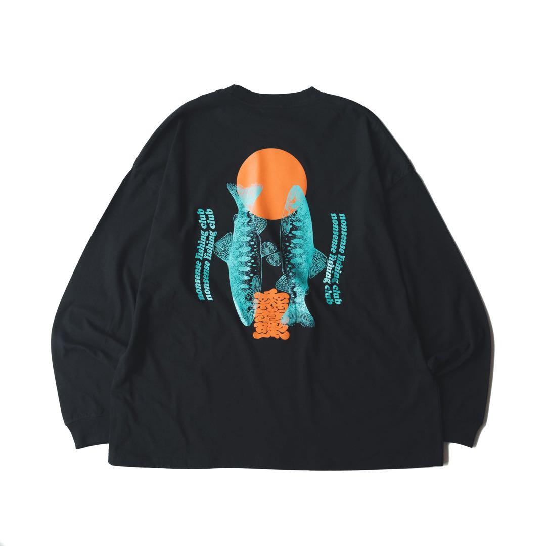 fishing club L/S Tee nonsense 黒白セット