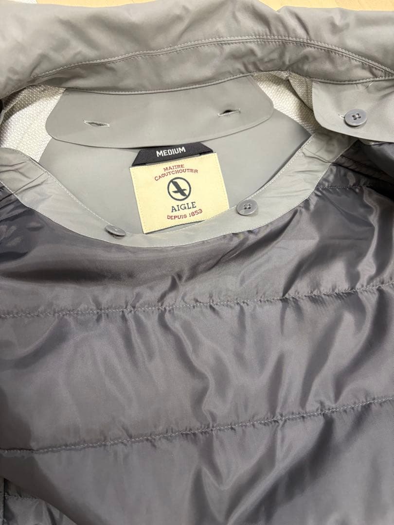【美品】AIGLE フード付きトレンチコート・透湿防水