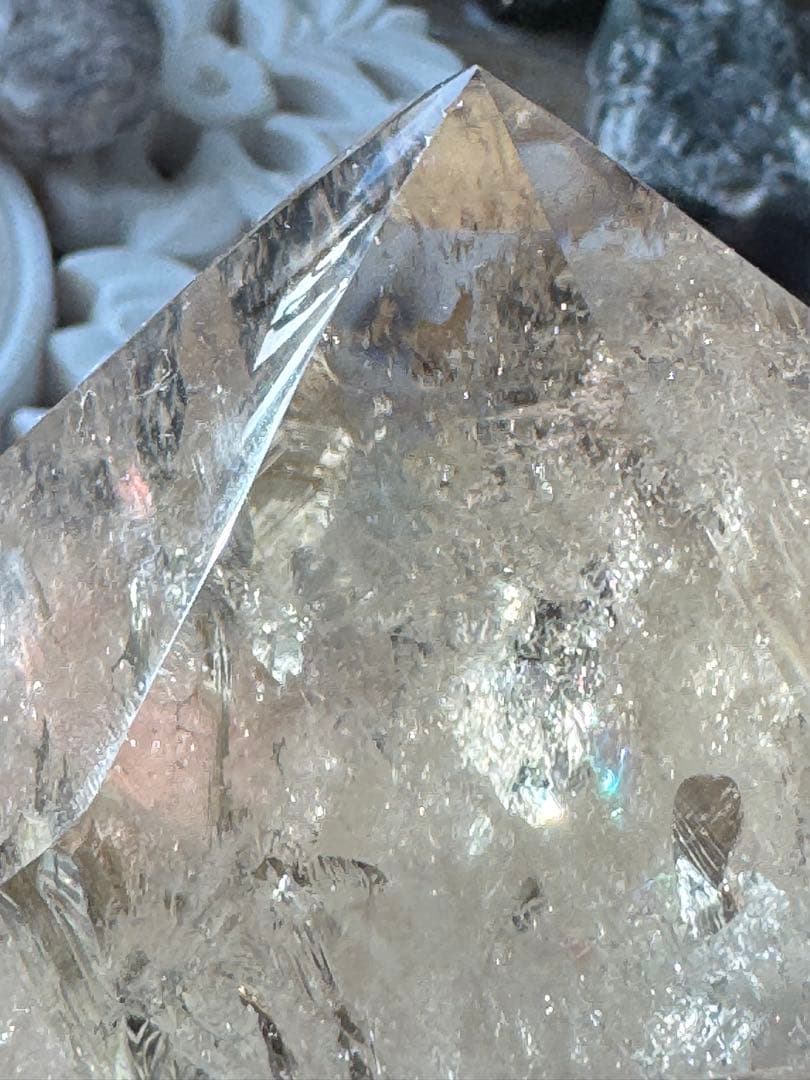 ブラジル産　ナチュラル非加熱シトリン　高品質　カップケーキフォルム　虹入り