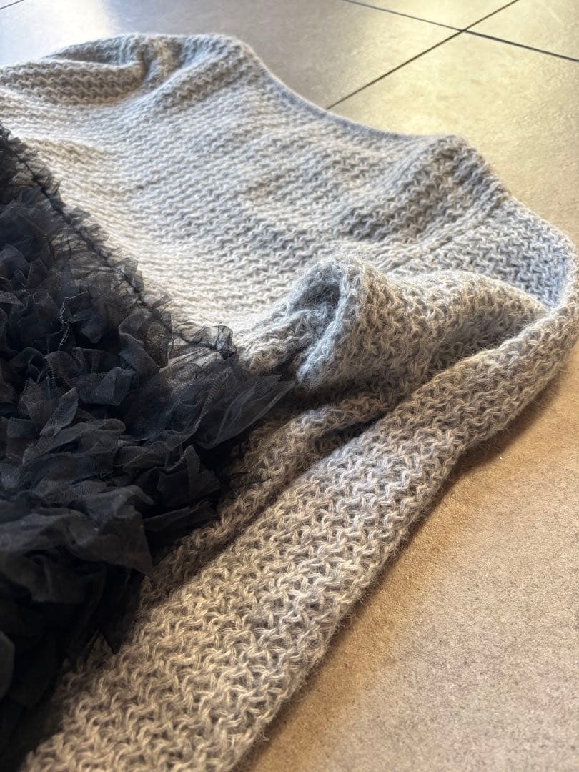 Frene ホイップチュールドッキングニットワンピ　試着のみのほぼ新品