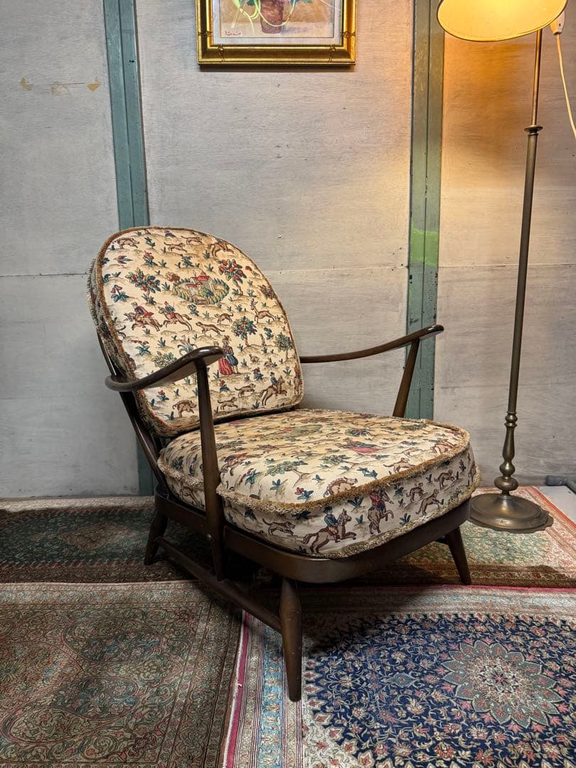 ② 英国 アーコール Ercol ウィンザー ソファ ビンテージ ラウンジチェア