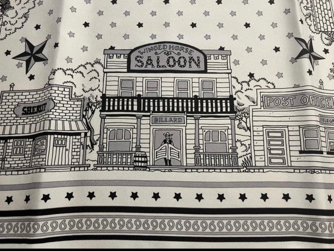 エルメス　スカーフカレ55 バンダナ柄　パリステーション