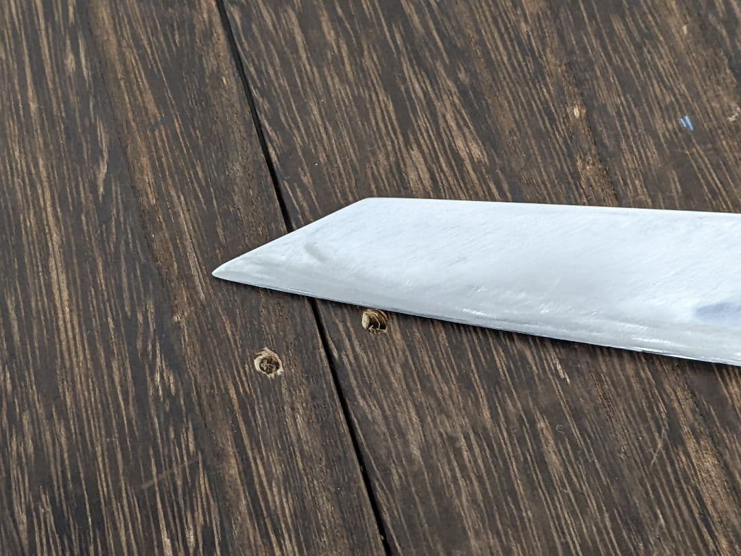 源昭忠　鍛造銀三　全鋼本焼　両刃切付包丁