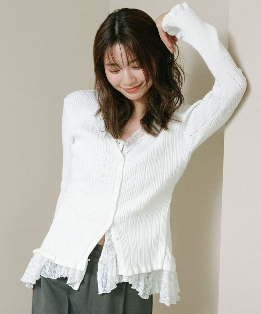 COCODEAL レースドッキングニット