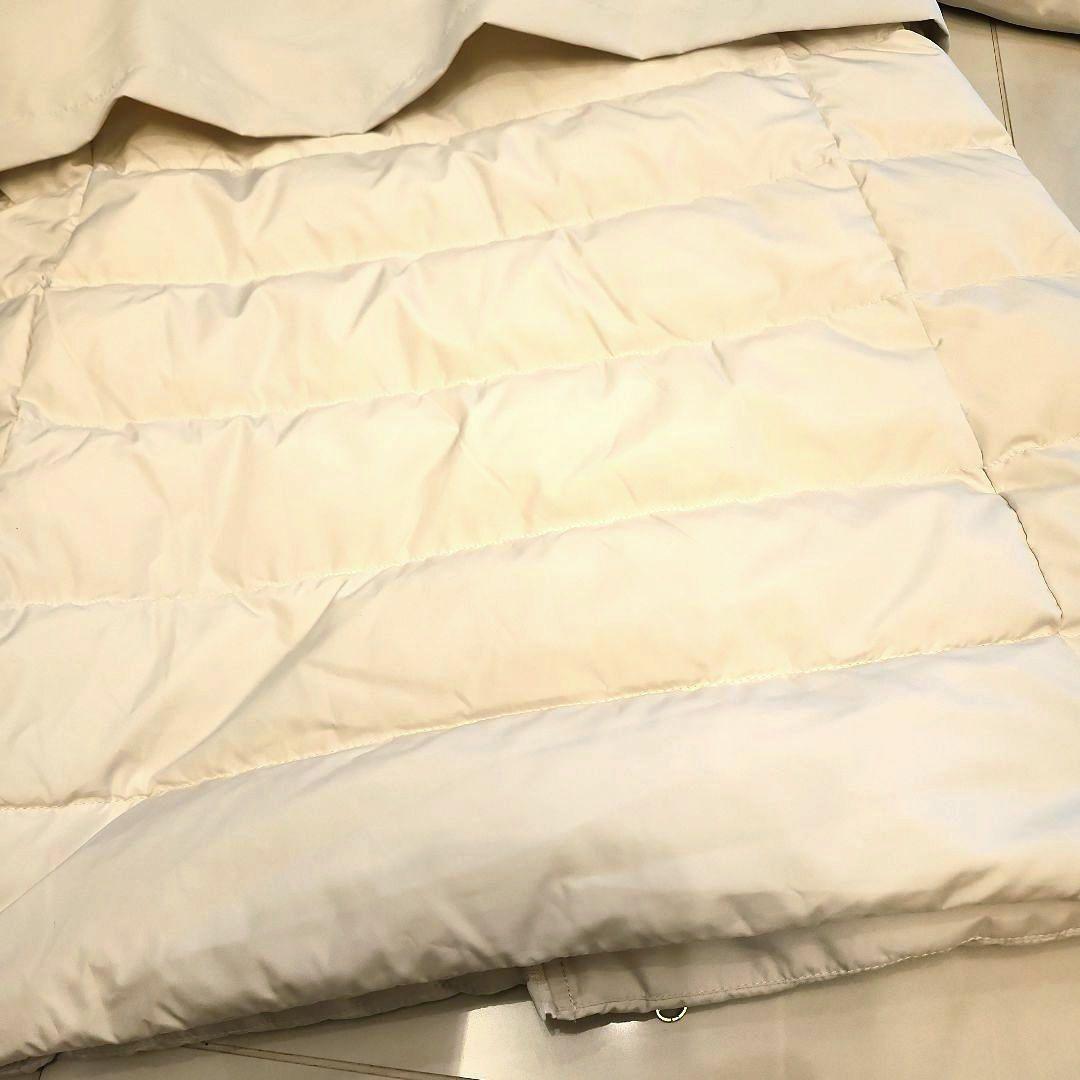 お値下げ！【新品タグ付き】アイボリーのフーテッドダウンコート（LL)