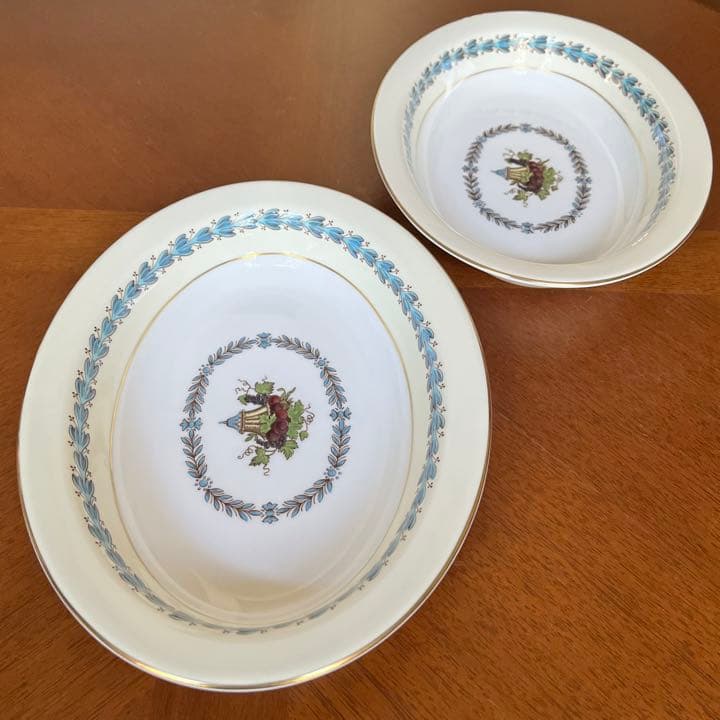 【黒壺美品】ウェッジウッド★アップルドア★オーバル深皿　2枚