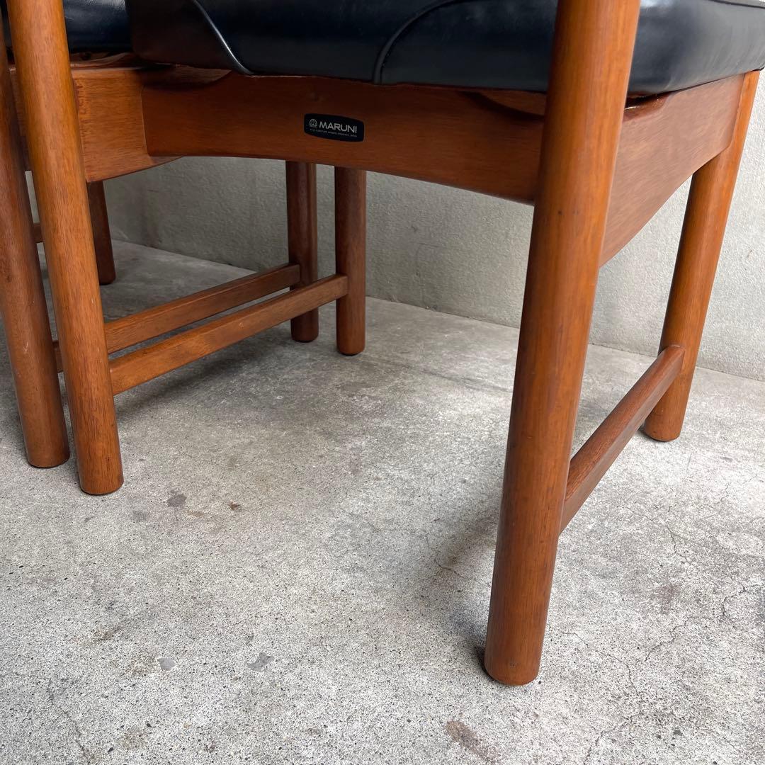 廃盤 希少 オールドマルニ　ミッドセンチュリー　ダイニングチェア　2脚セット