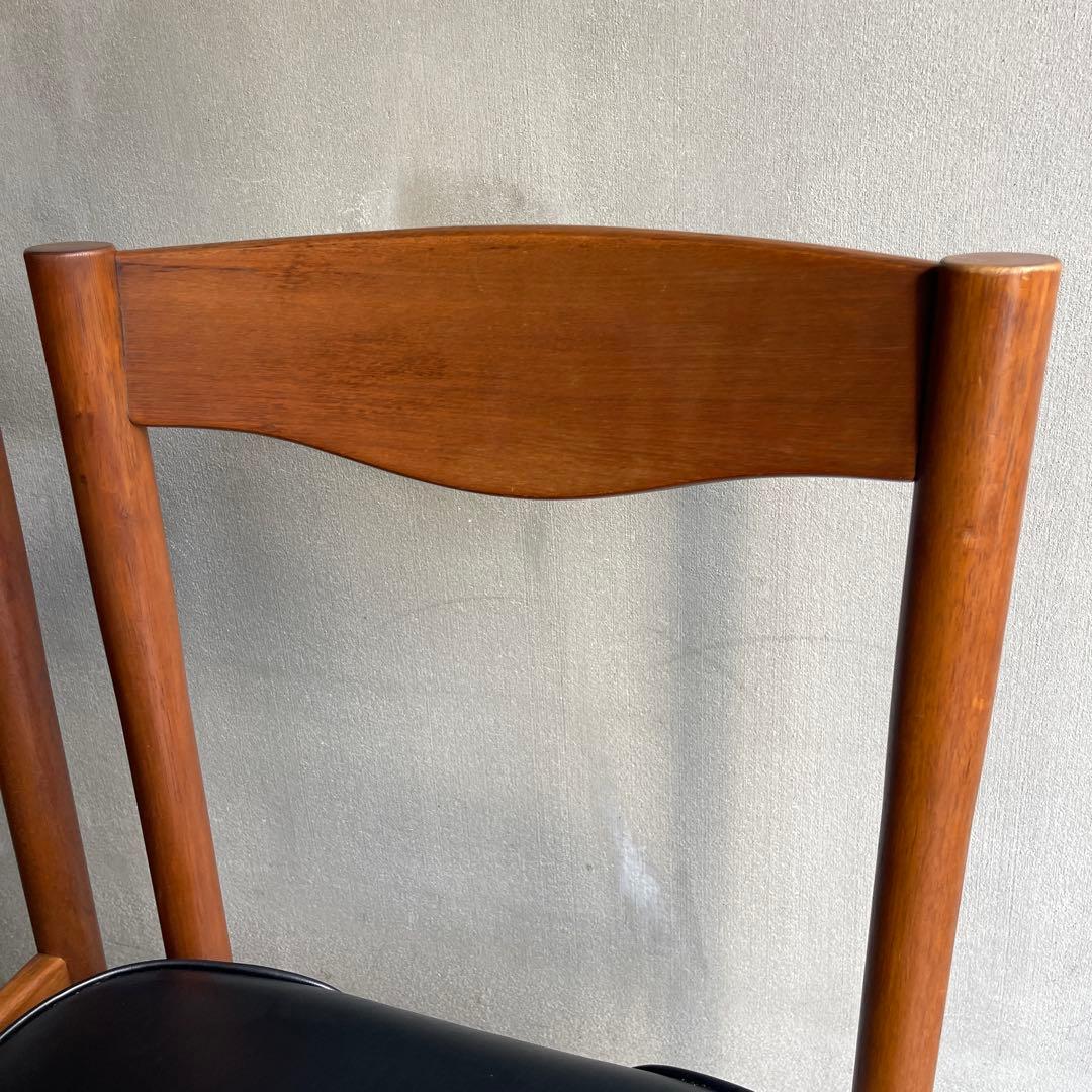 廃盤 希少 オールドマルニ　ミッドセンチュリー　ダイニングチェア　2脚セット