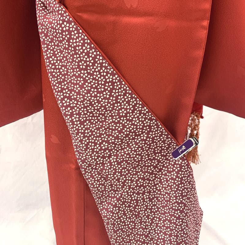 512ag46■七五三 七歳 女児 着物&六通袋帯&長襦袢 鳩車■美品