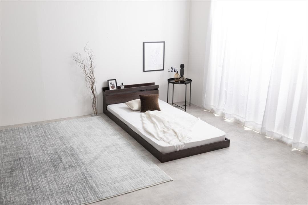 IN BD CRA　シングルベッド　フレームのみ　ダークブラウン