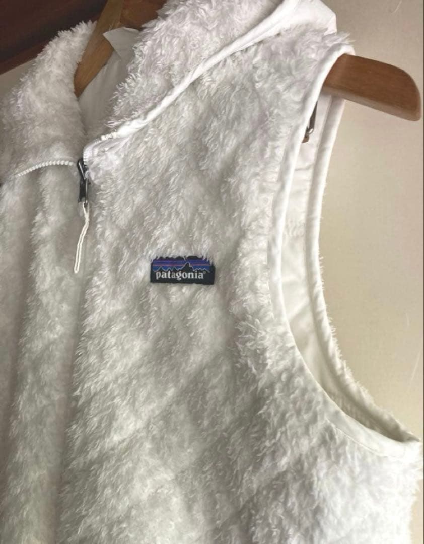パタゴニア/リバーシブルベスト/patagonia/ボア/フード/ホワイト/白