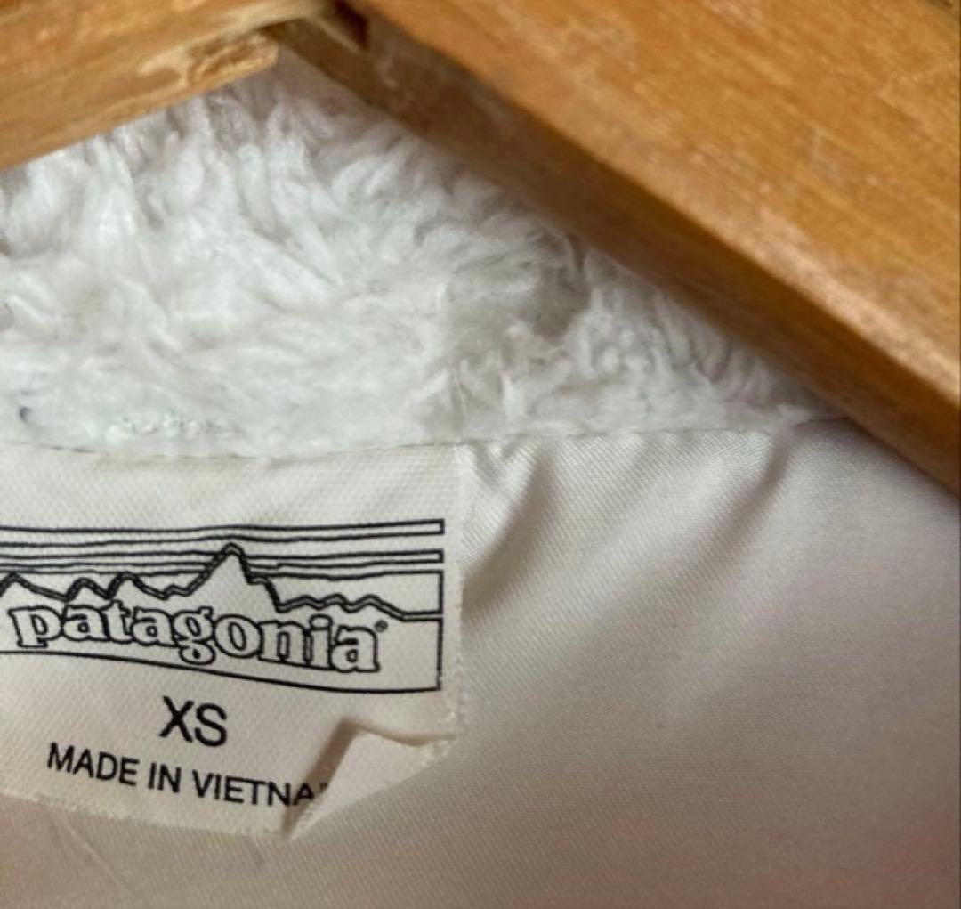 パタゴニア/リバーシブルベスト/patagonia/ボア/フード/ホワイト/白