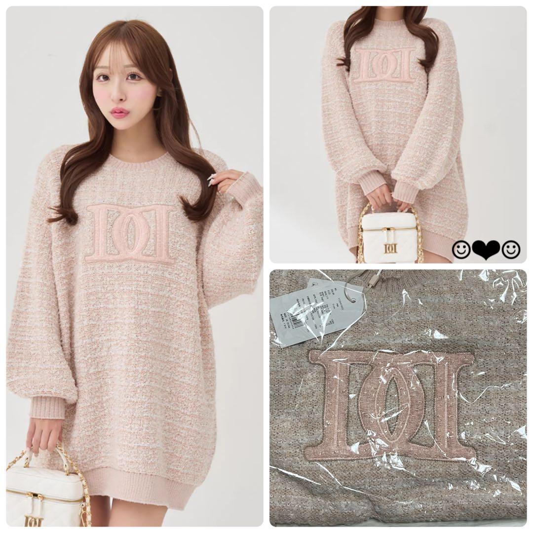 Darich♡DDロゴツイードニットプルオーバー♡ピンク