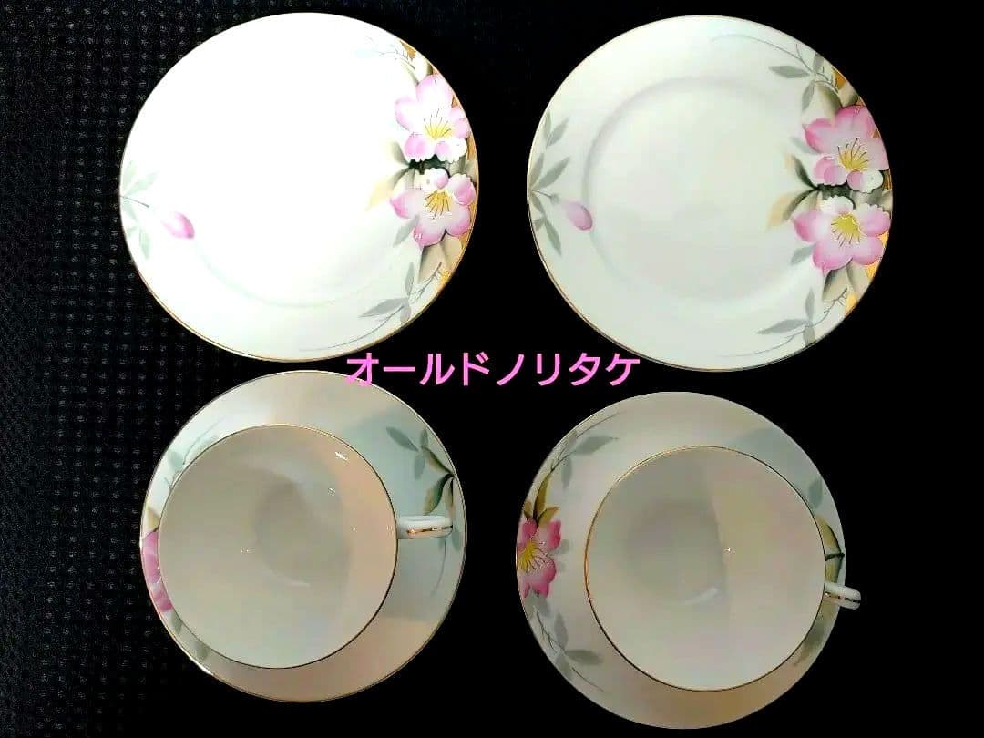 オールドノリタケ　アザレア　ヴィンテージ　トリオ2セット