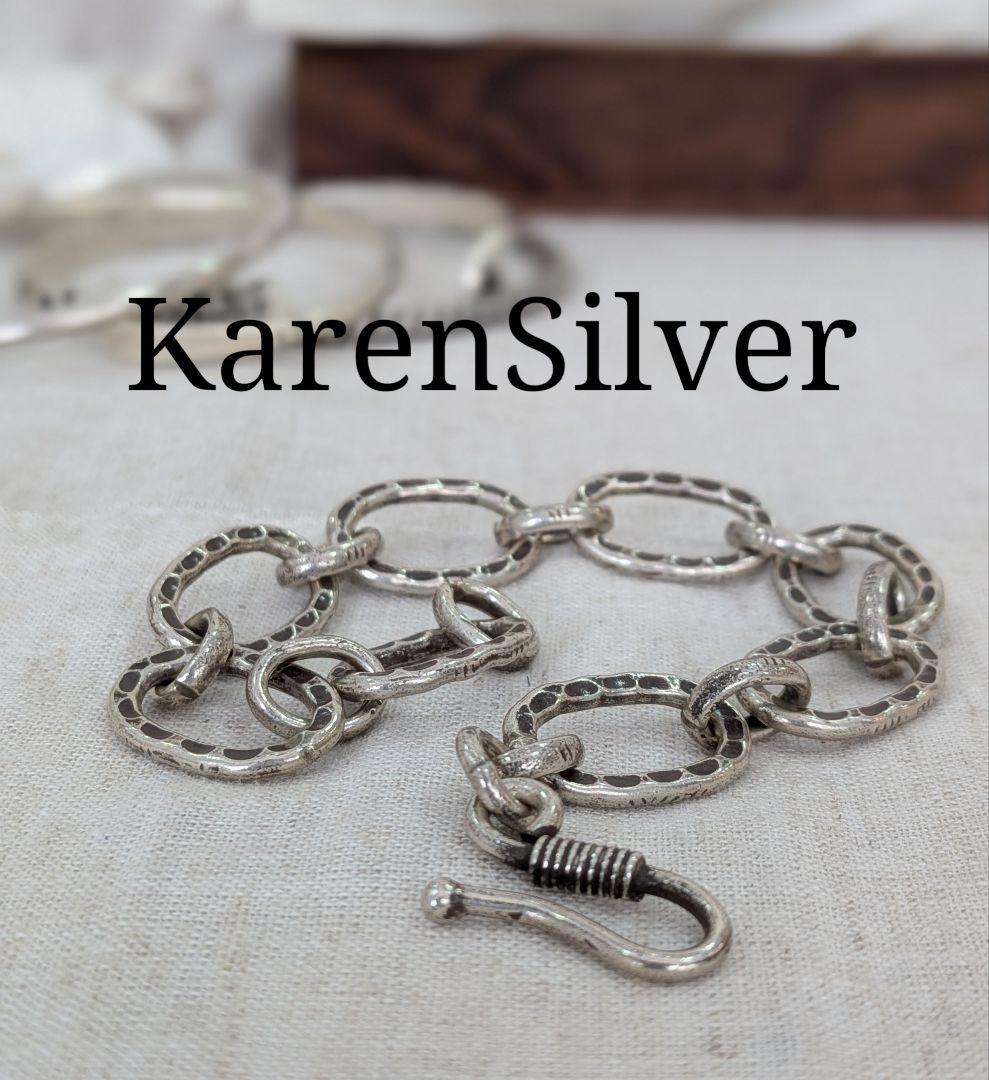 カレンシルバー　シルバー925　19cm チェーン　ブレスレット　新品　手作り
