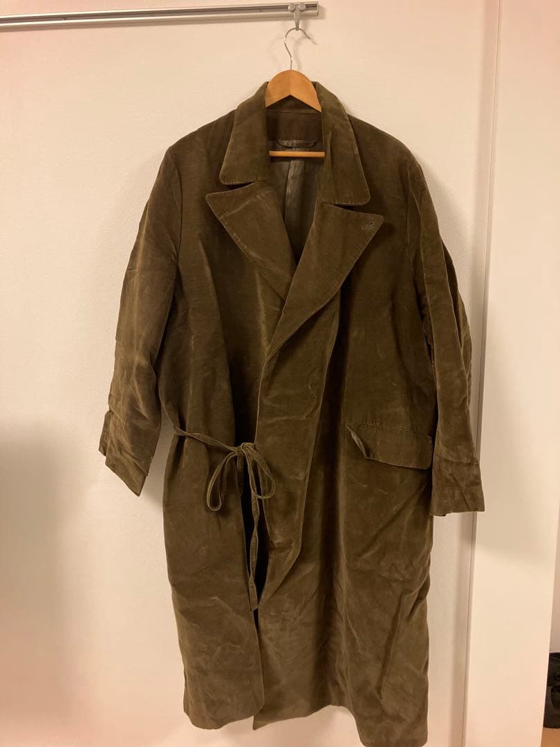 HED MAYNER オリーブ ベルベット ロングコート