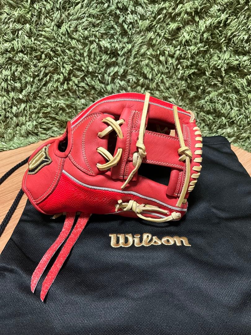 Wilson D-MAX 軟式少年用グラブ D7型 スカーレットSS レッド系