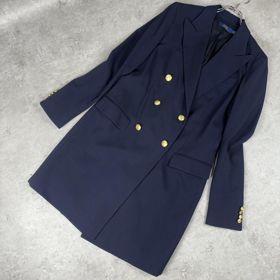 ポロラルフローレン　Ralph Lauren 紺ブレ　ブレザーコート　6 金釦