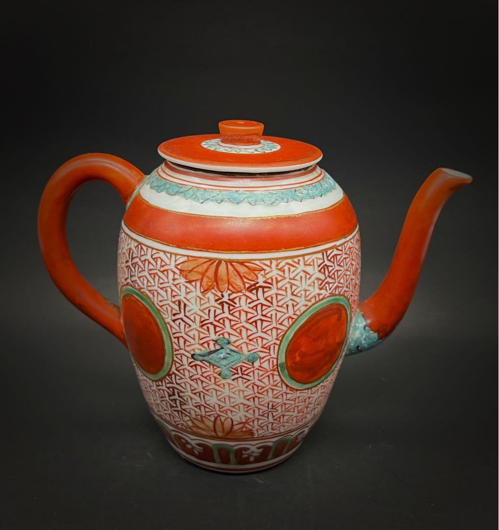 中国美術 古玩 明代 金襕手水壺 茶壺　急須 茶道具 箱付き