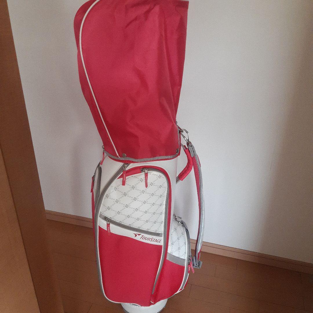 TourStage 軽量キャディバッグ ピンク ホワイト 美品