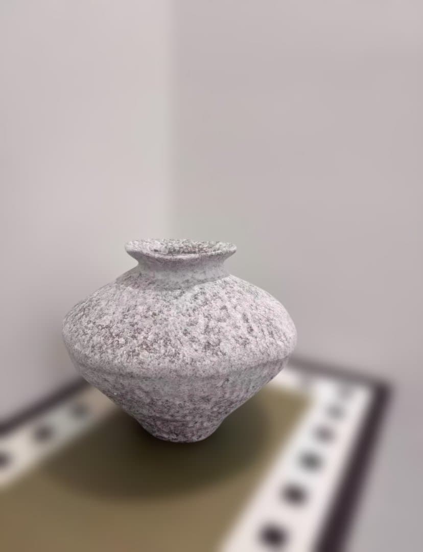 白色テクスチャー陶器花瓶